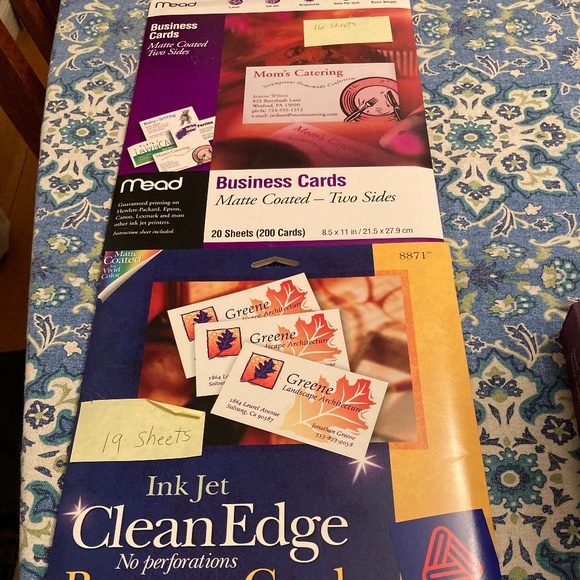 2 packages of blank business cards paper for design printing - Picture 1 of 5